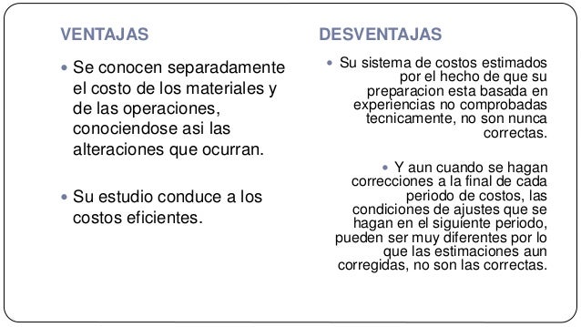 TIPOS DE COSTOS (Estadar, Estimados, Absorbente, Directo