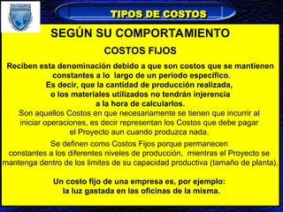 LOS COSTOS PARA UNA EMPRESA EN EMPRENDIMEINTO II | PPT