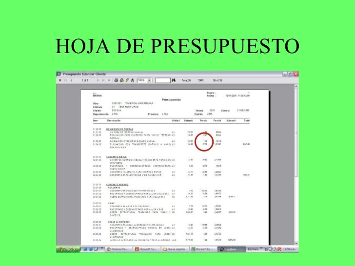 costos y presupuestos en construccion