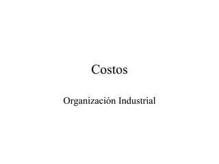 Costos Organización Industrial 