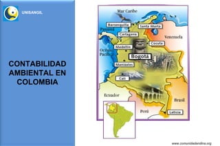 UNISANGIL




CONTABILIDAD
AMBIENTAL EN
 COLOMBIA




               www.comunidadandina.org
 
