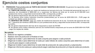 Ejercicio costos conjuntos
 