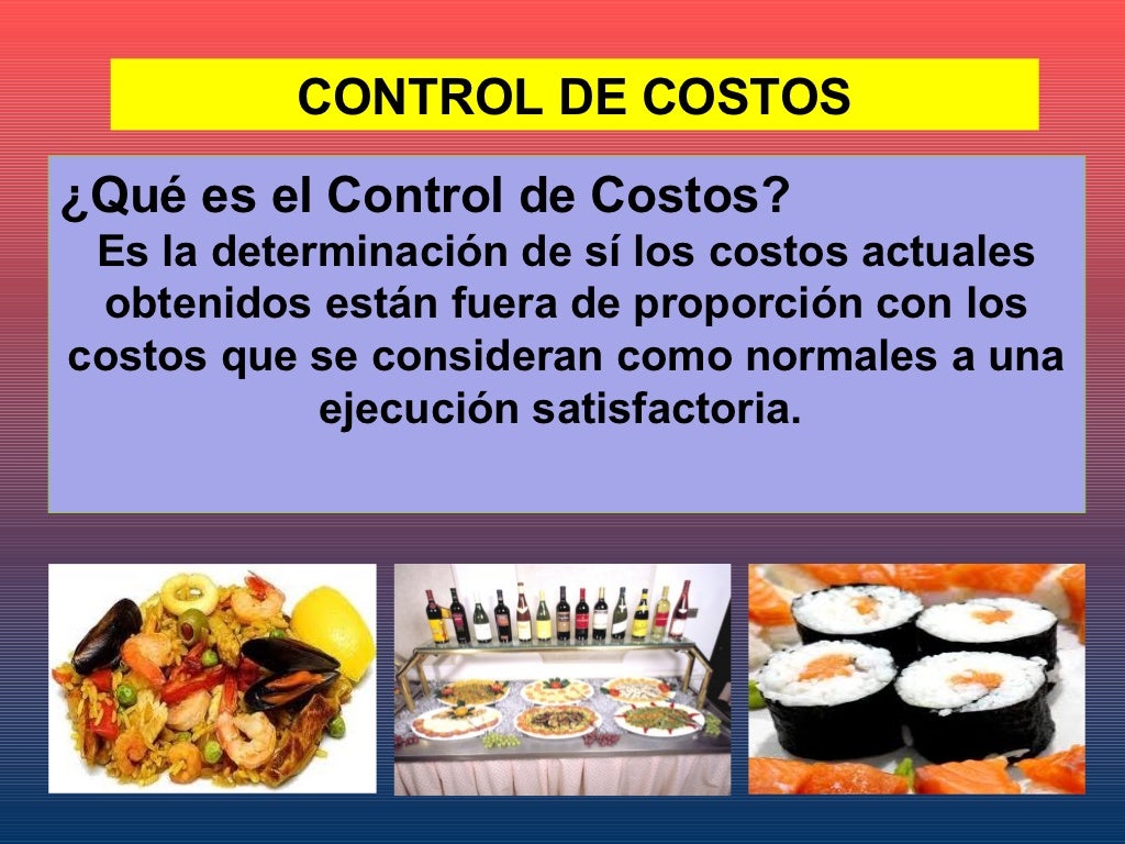 Costos de alimentos y bebidas inpahu