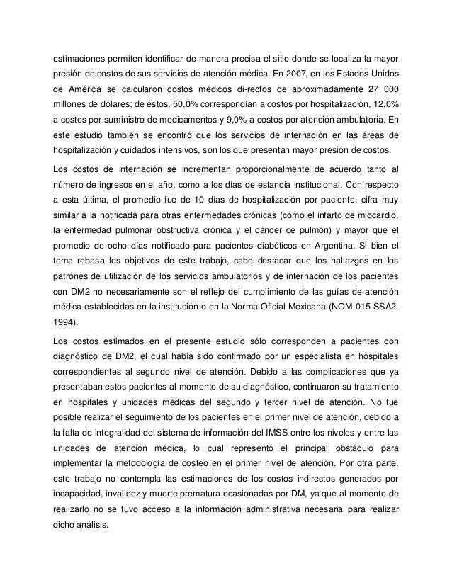 Costos de la atenciã“n mã‰dica de un paciente con diabetes Costos de la atenciã“n mã‰dica de un paciente con diabetes