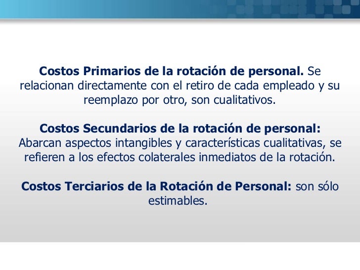 Costos de la rotacion de personal