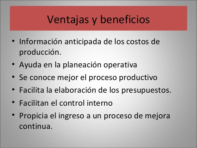 Costos estandar