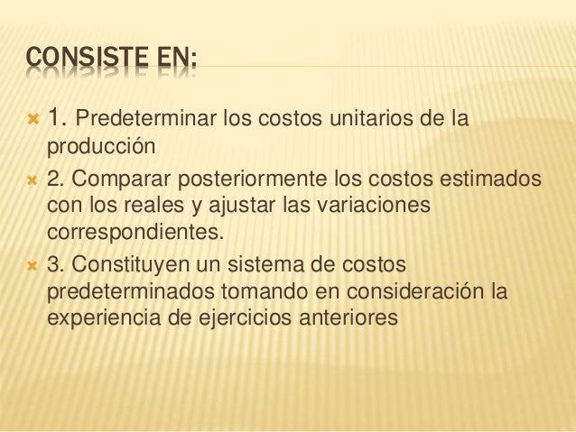 Costos Estimados