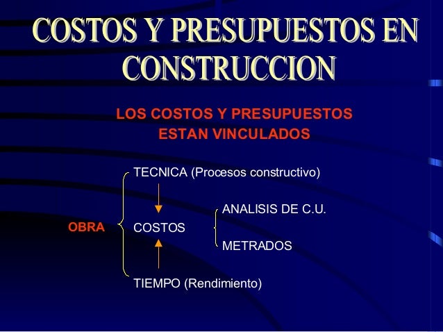 costos y presupuestos en construcción