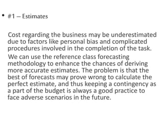 Presentation on Cost Overrun ( Project Management) | PPTX