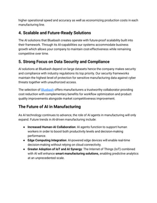 Cost Cutting with AI Agents in Manufacturing | Bluebash | PDF