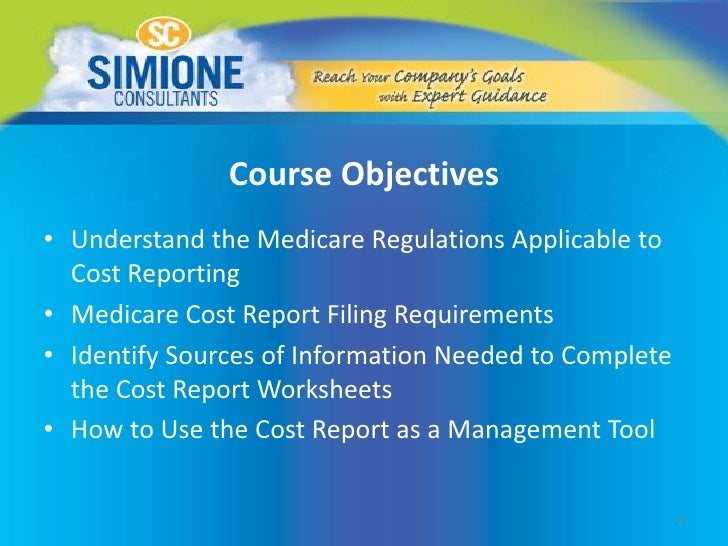medicare for requirement The Consultants: Cost Medicare GET HHA Report Simione LETS