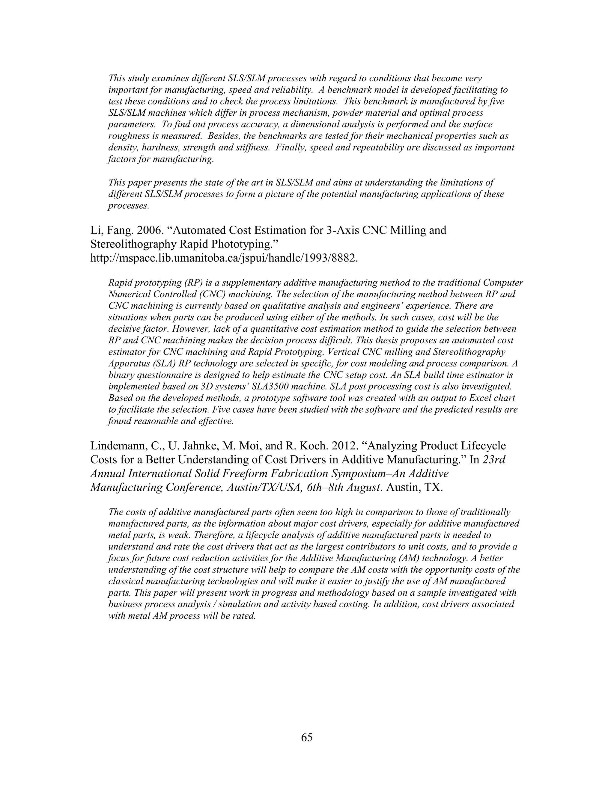 Costs & Cost Effectiveness of Additive Manufacturing | PDF