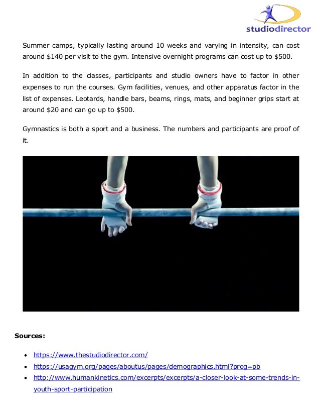 Costs and Demographics of Recreational Gymnastics in the US