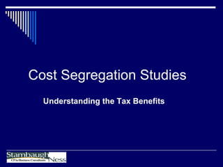 Cost Segregation Studies Understanding the Tax Benefits 