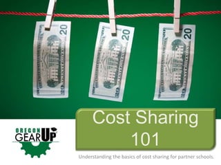 Understanding the basics of cost sharing for partner schools.
Cost Sharing
101
 
