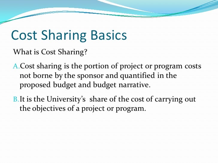Cost Sharing Basics
