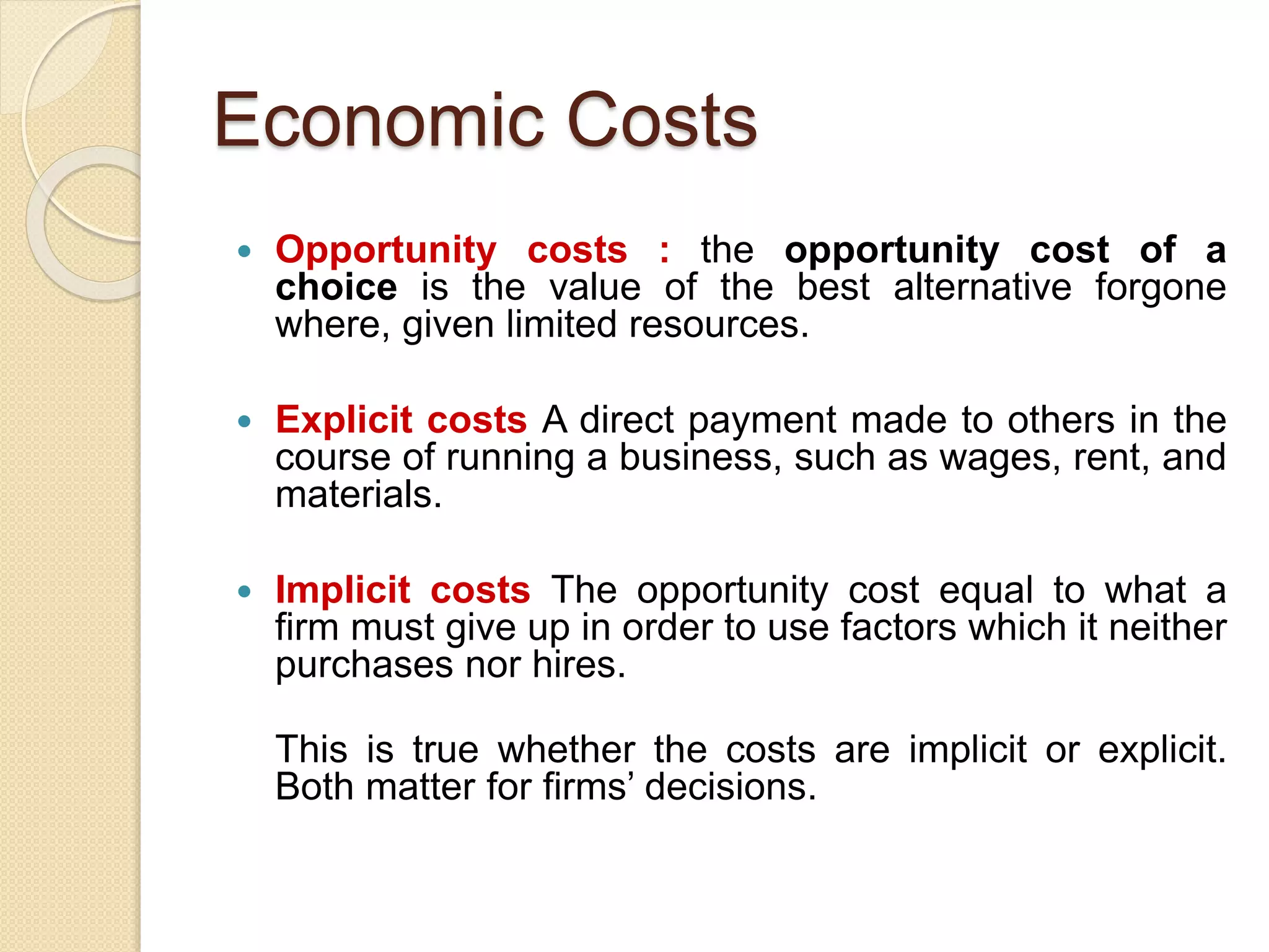 Costs of Production | PPTX