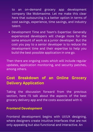 How much does it cost to build an app like Zepto? | PDF