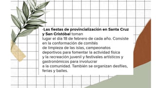 Costumbres de galápagos