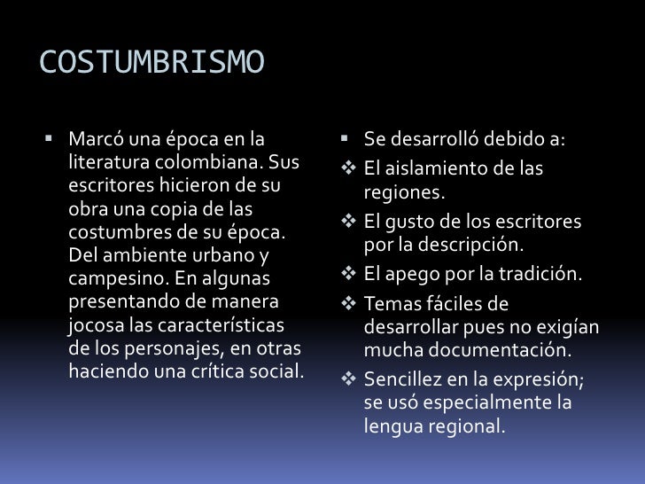 Costumbrismo