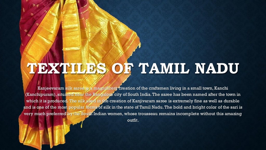 Costumes and textiles of tamil nadu