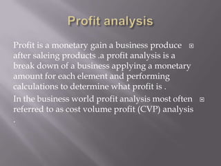 Cost volume profit analysis | PPTX