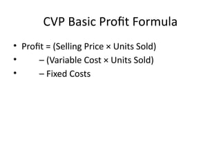 Comprehensive Guide to Cost-Volume-Profit (CVP) Analysis for Business ...