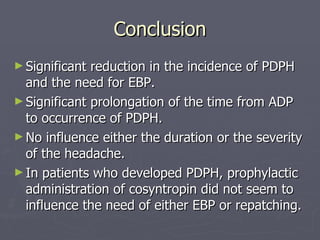 Cosyntrophin for pdph | PPT