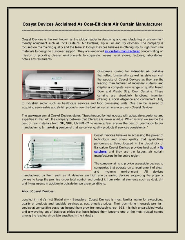 Air Curtains For Doors