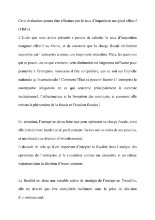 Coût Fiscal au Maroc et Optimisation fiscale