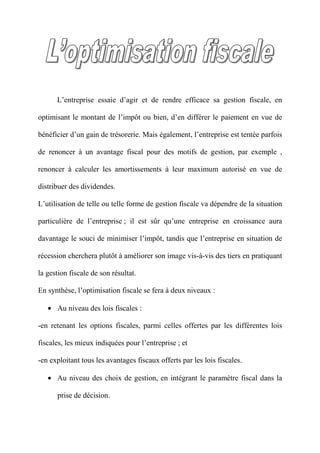 Coût Fiscal au Maroc et Optimisation fiscale