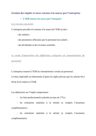 Coût Fiscal au Maroc et Optimisation fiscale