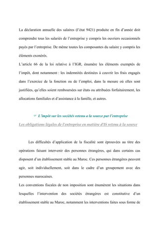 Coût Fiscal au Maroc et Optimisation fiscale