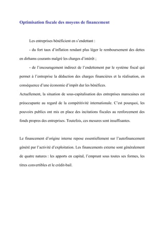 Coût Fiscal au Maroc et Optimisation fiscale