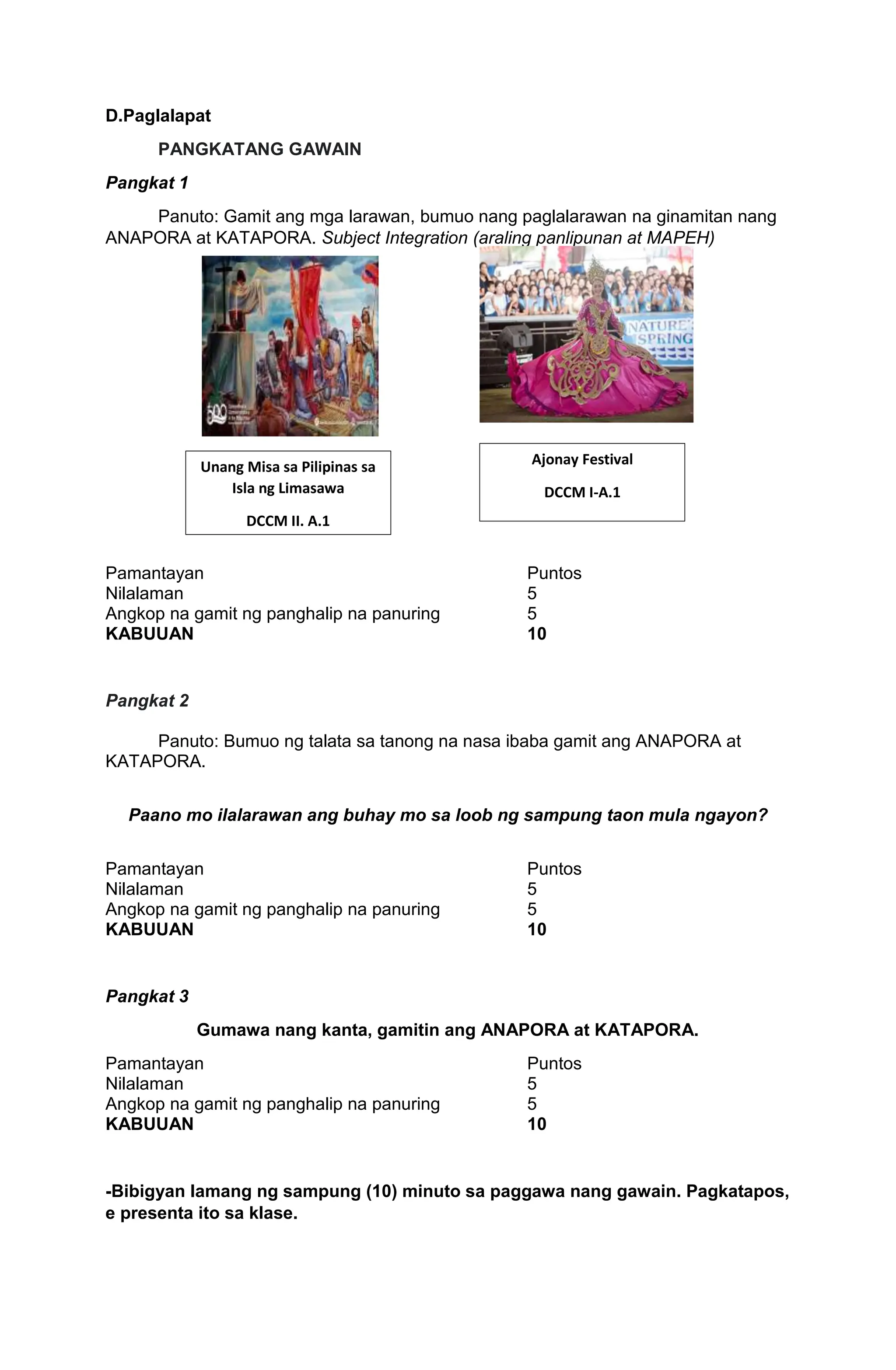 COT1-Fil 10 F10WG-If-g-61 Panghalip Bilang Panuring Sa Mga Tauhan | DOCX