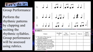 COT Music 6- Quarter 1-Rhythmic Pattern.ppt