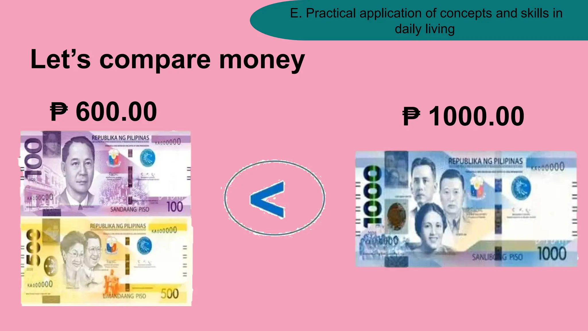 Comparing Money comparing Philippine money bills and coins | PPTX