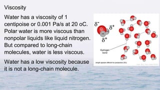 Centipoise Examples Gen Chem 1 COT 1 Water Properties Lesson plan | PPTX