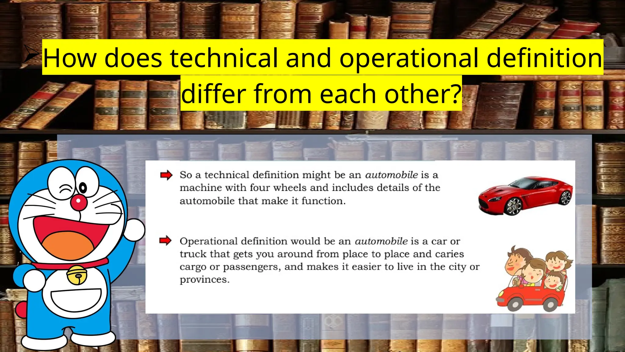 How does technical and operational definition
differ from each other?
 