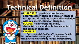 DIFFERENCE OF TECHNICAL AND OPERATIONAL DEFINITIONS | PPTX
