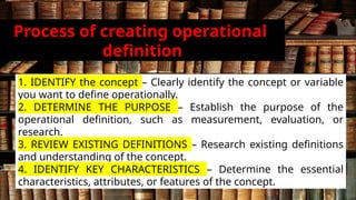 DIFFERENCE OF TECHNICAL AND OPERATIONAL DEFINITIONS | PPTX
