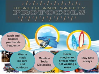 Maintain
Social
Distancing
Wear a
mask
indoors
and
outdoors
Wash and
Sanitize
your hands
frequently
Cover
coughs and
sneeze when
not wearing a
mask
Stay Safe
always
 