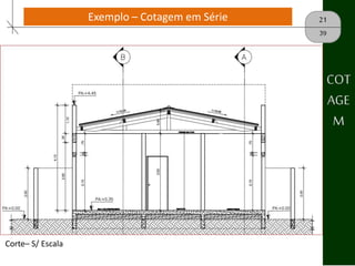 21Exemplo – Cotagem em Série
39
Corte– S/ Escala
COT
AGE
M
 