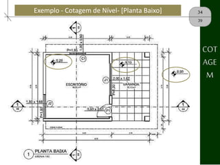 34
39
COT
AGE
M
Exemplo - Cotagem de Nível- [Planta Baixo]
 