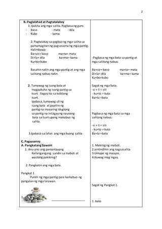 Cot detailed lesson plan filipino 1 | DOCX