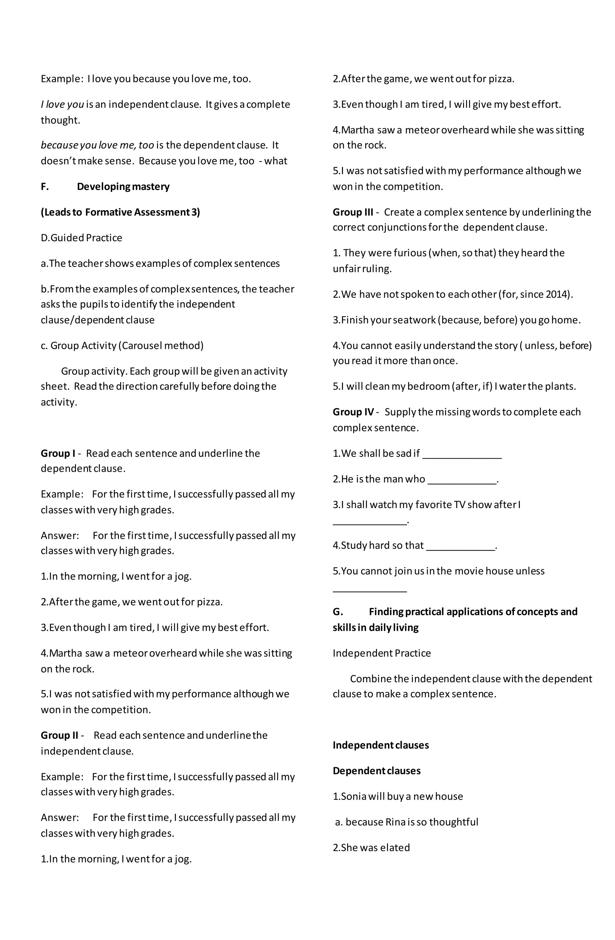 Cot dlp english sentence by sir rei marasigan PDF