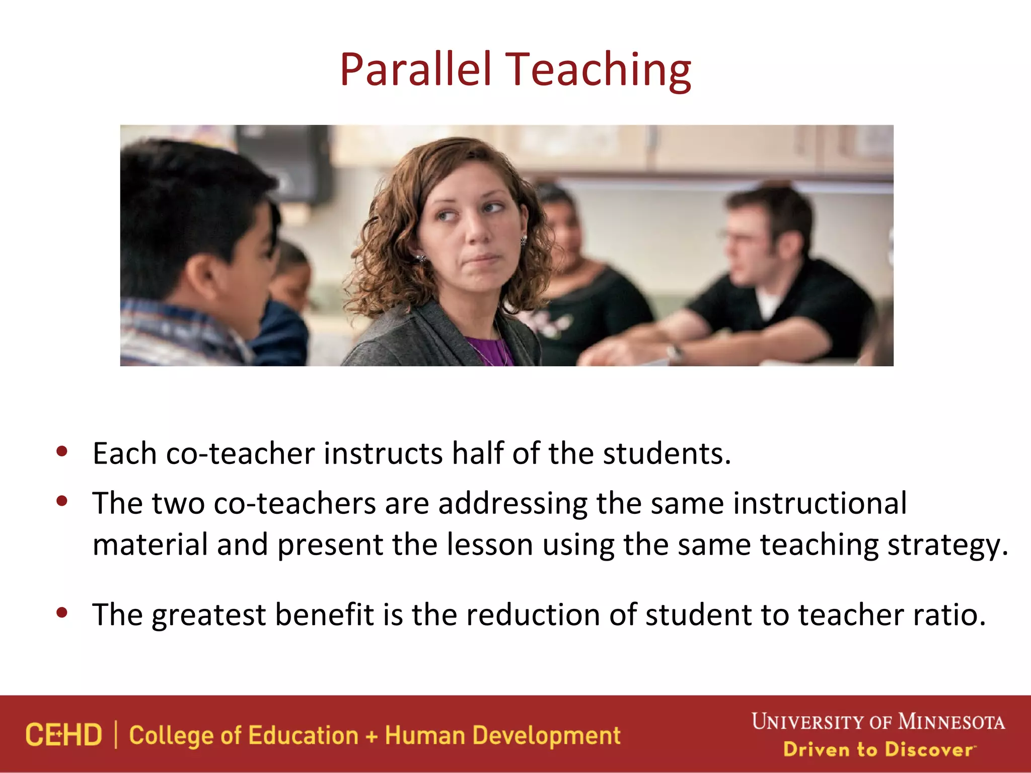 Co teaching strategies ppt