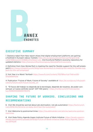 14
BANNEX
ENDNOTES
EXECUTIVE SUMMARY
1. Statistics taken from New report shows that digital employment platforms are gaini...