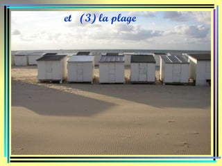 et  (3) la plage 