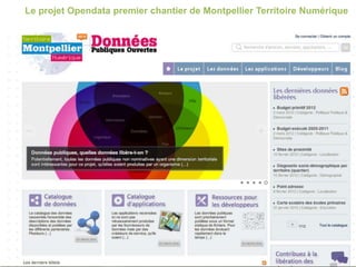 Le projet Opendata premier chantier de Montpellier Territoire Numérique
 
